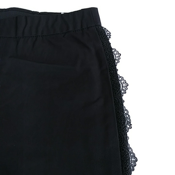 Isaac Mizrahi Live! Scalloped Lace Trim Pants 2P Black - Picture 13 of 16